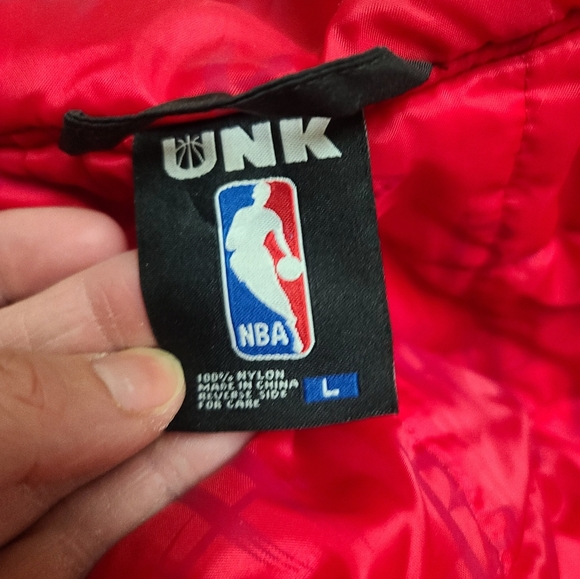 Houston Rockets Black Hooded UNK, NFL Jacket, Size Large, Vintage - Picture 6 of 7